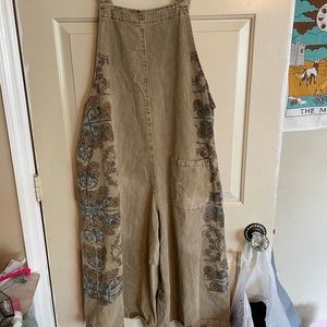 Boho printed overalls